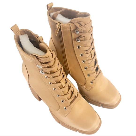 Steve Madden Hani Ankle Boots Tan -9 - Picture 7 of 9